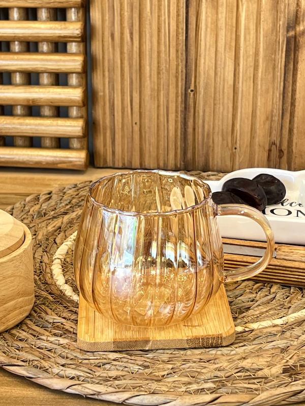 لیوان دسته دار شیاردار 