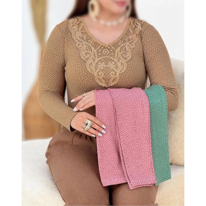 بلوز یقه دانتل 