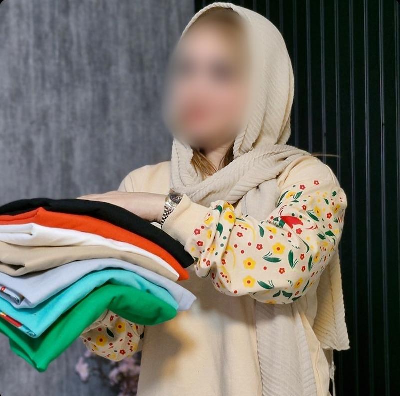 بلوز آستین گل دار