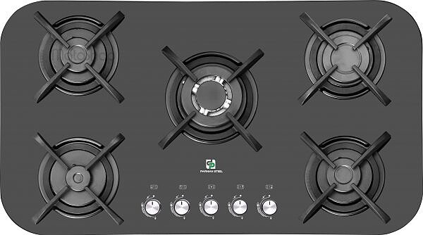 اجاق گاز توکار شیشه‌ای پرنیان استیل مدل PB 5204