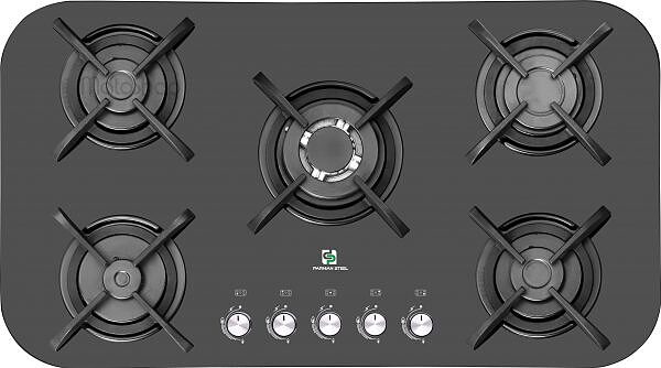 اجاق گاز توکار شیشه‌ای پرنیان استیل مدل PB 5204