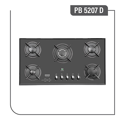 اجاق گاز توکار شیشه‌ای پرنیان استیل مدل PB 5207D