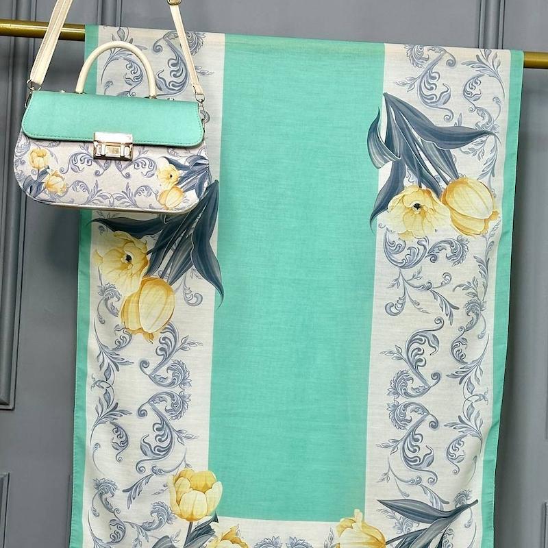 ست کیف و شال طرح لاله 11-137