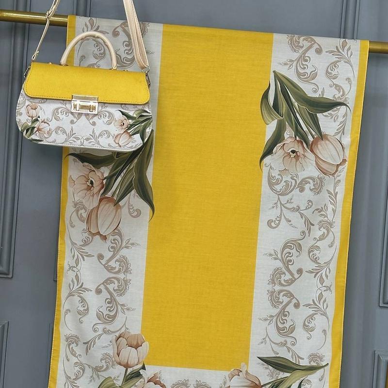 ست کیف و شال طرح لاله 41-137