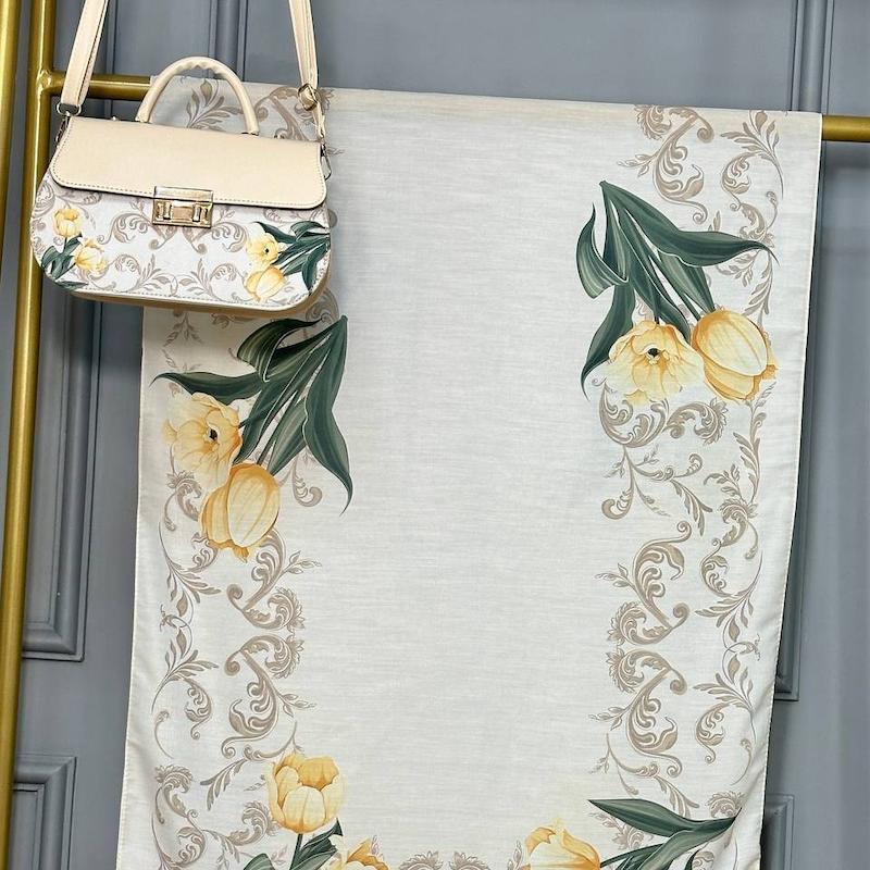 ست کیف و شال طرح لاله 61-137