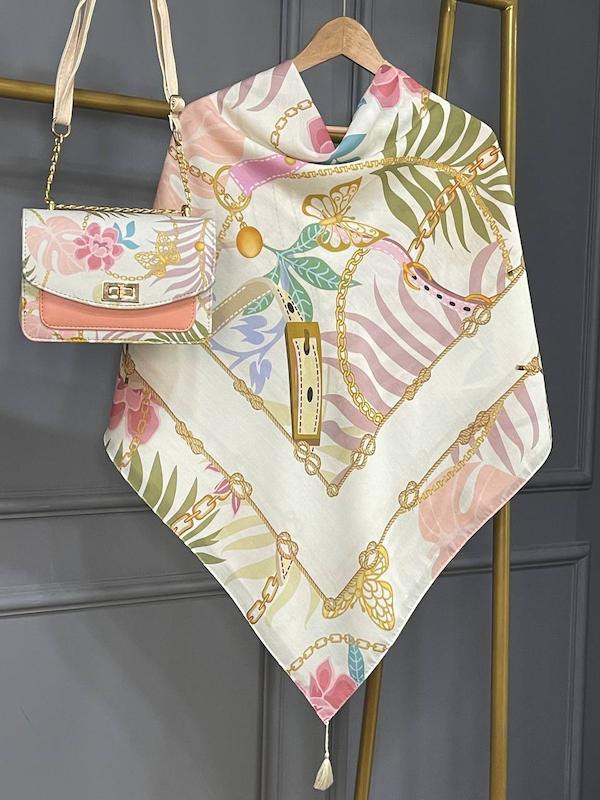 ست کیف و روسری طرح مونسترا 2-143