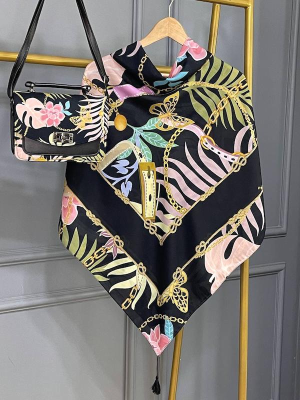 ست کیف و روسری طرح مونسترا 3-143