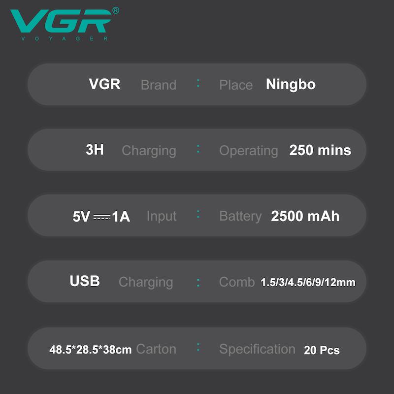ماشین اصلاح وی جی آر مدل VGR 003 دو رنگ سبز ، طلایی