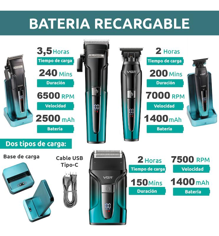ست سه عددی ماشین اصلاح خط زن شیور وی جی آر VGR مدل 694 