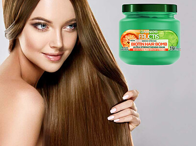 ماسک موی بمب استحکام بخش و افزایش رشد موی گارنیر BIOTIN HAIR BOMB