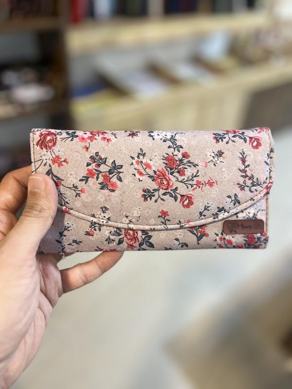 کیف پول طرح گل گلی