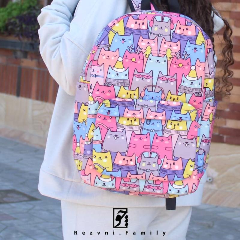 کوله پشتی گربه + جامدادی