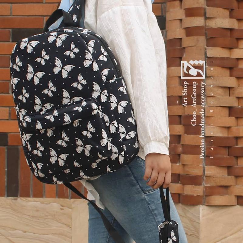 کوله پشتی پروانه + جامدادی