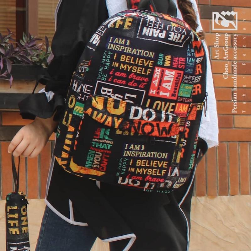 کوله پشتی انگلیسی + جامدادی