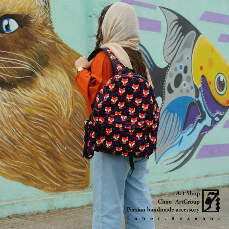 کوله پشتی روباه + جامدادی