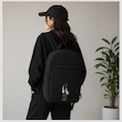 کوله پشتی مشکی طرح هدفون | مخمل و کتان جادار