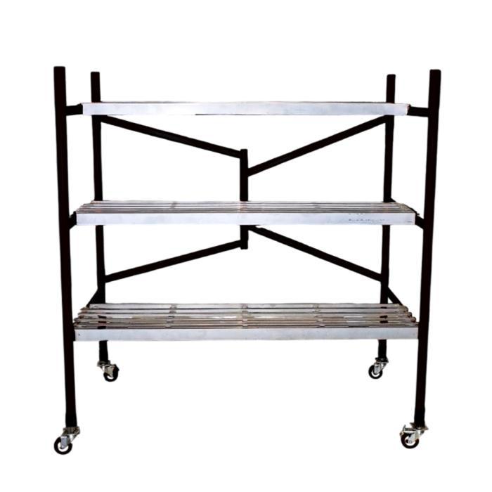 داربست فلزي متحرك چرخدار سه پله (نردبان داربستي)