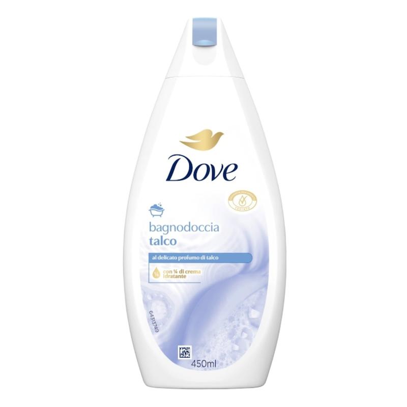 شامپو بدن داو با رایحه‌ی پودر‌های آرایشی (Dove Bagnodoccia Talco) 450 میلی‌لیتر
