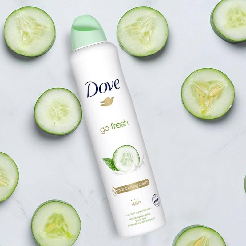 اسپری ضد تعریق زنانه داو Dove مدل cucumber and green tea حجم 250 میل
