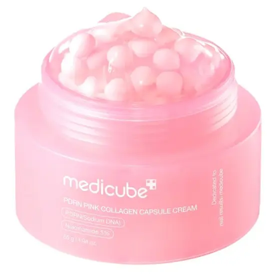 کرم کپسولی PDRN و کلاژن صورتی مدیکیوب 55 گرم medicube – PDRN Pink Collagen Capsule Cream