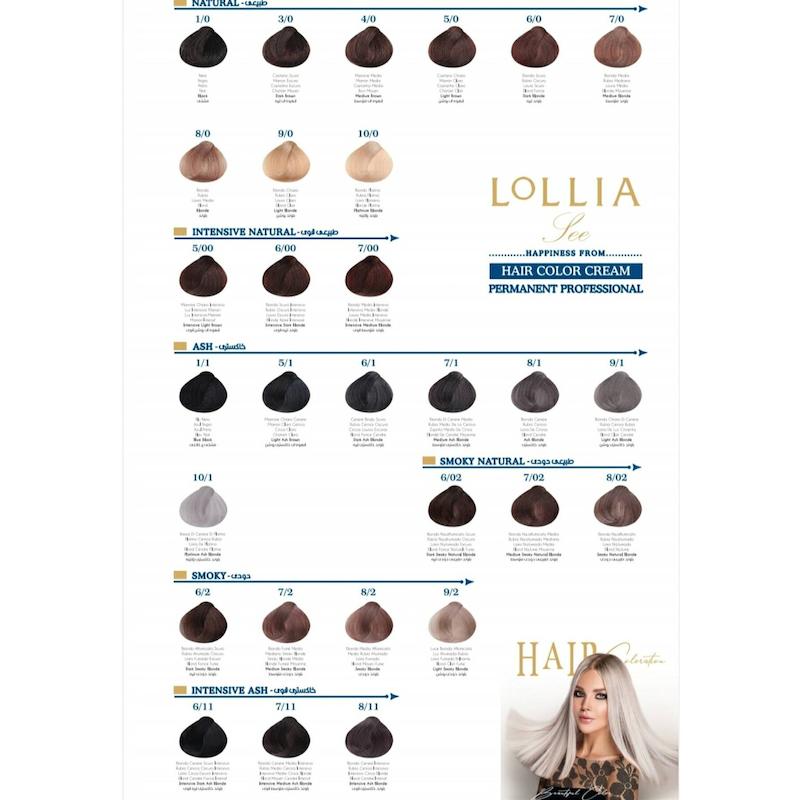 رنگ مو لولیا کد 8.76 رنگ بلوند شکلاتی 120میل , Lollia Permanent Hair Color After Keratin 3D