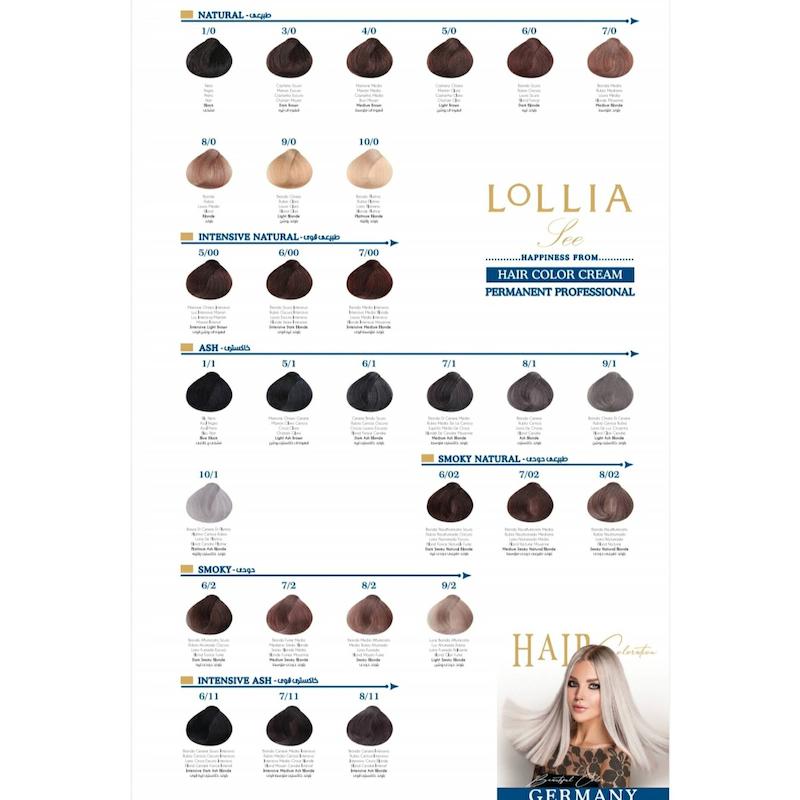 رنگ مو لولیا کد 8.1 رنگ بلوند خاکستری 120میل , Lollia Permanent Hair Color After Keratin 3D
