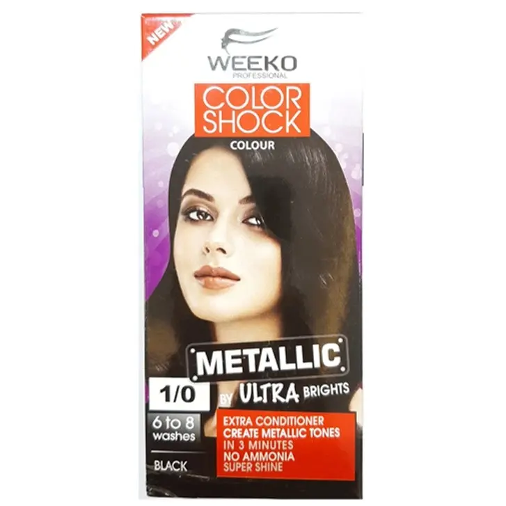 شامپو رنگ مو ویکو مدل COLOR SHOCK شماره 1.0 رنگ مشکی