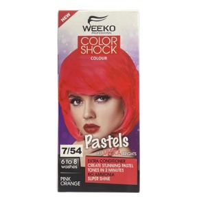 شامپو رنگ مو ویکو مدل COLOR SHOCK شماره 7/54 نارنجی صورتی(گلبهی)