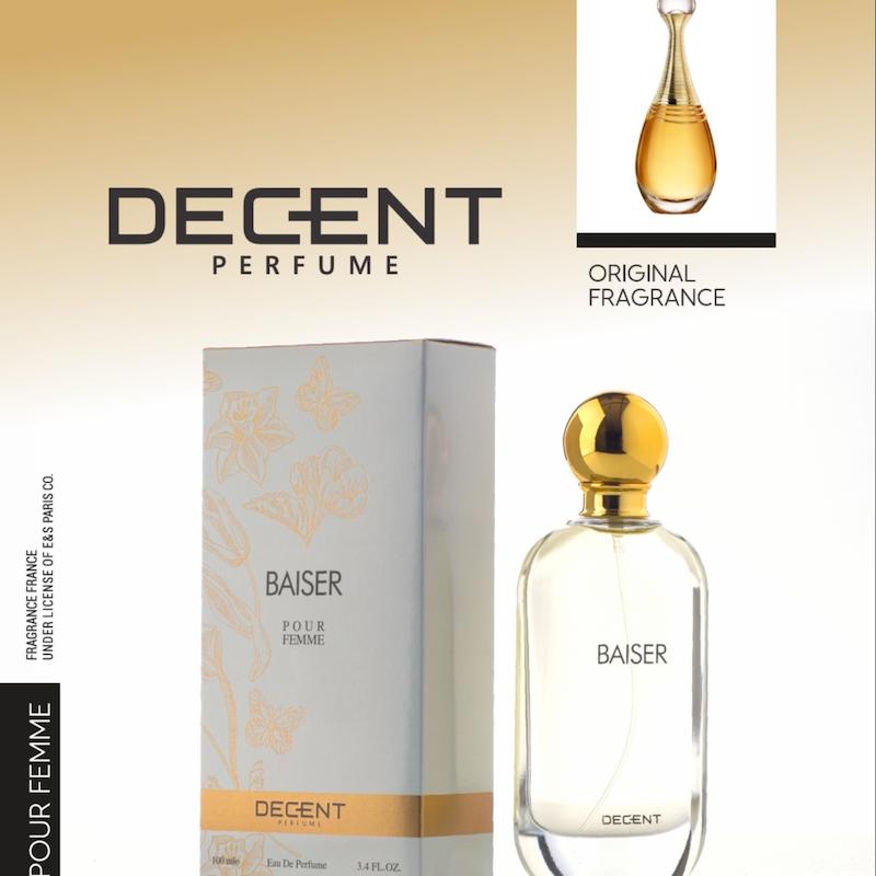 ادوپرفیوم زنانه دیسنت مدل Baiser (رایحه ی adore)حجم 100 میلی لیتر( مشابه دیور جادور)