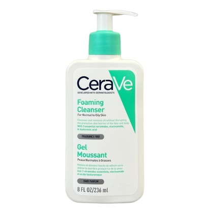 ژل شستشوی صورت فومینگ سراوی پوست نرمال تا چرب 236 میل