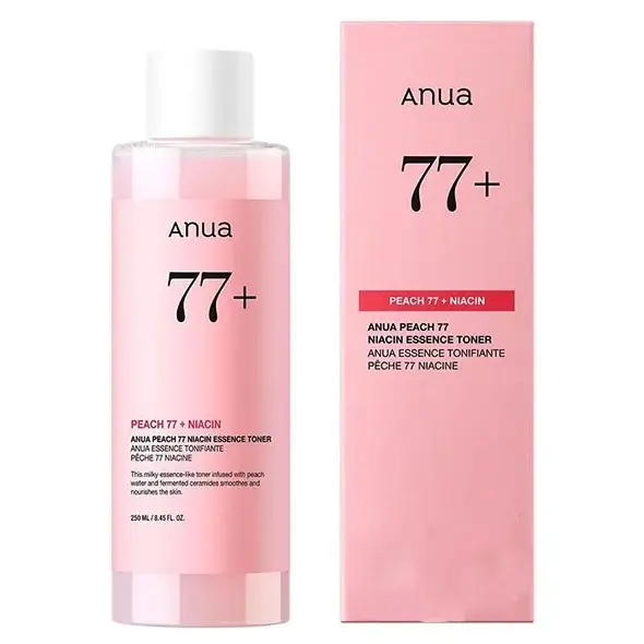 تونر اسنس روشن کننده هلو و نیاسینامید آنوا