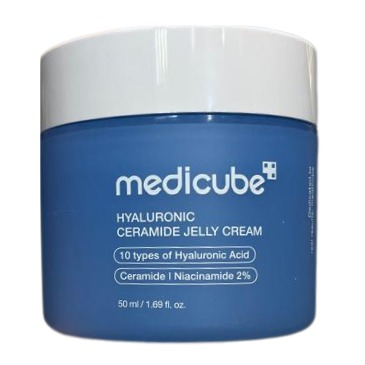 ژل کرم آبرسان مدیکیوب حاوی هیالورونیک اسید و سرامید حجم 50 میل MEDICUBE HYALURONIC CERAMIDE JELLY CREAM 50ML