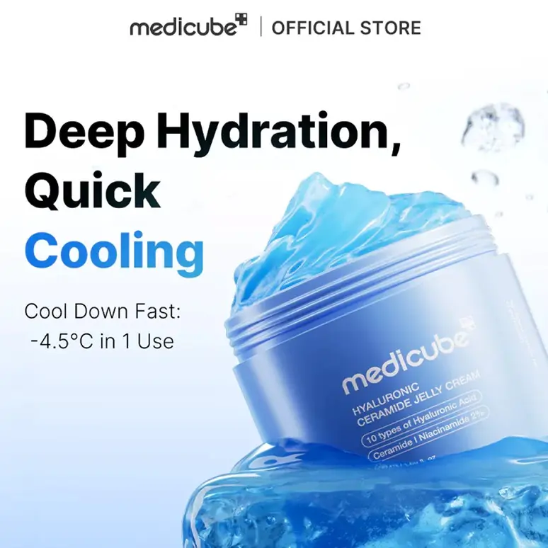 ژل کرم آبرسان مدیکیوب حاوی هیالورونیک اسید و سرامید حجم 50 میل MEDICUBE HYALURONIC CERAMIDE JELLY CREAM 50ML