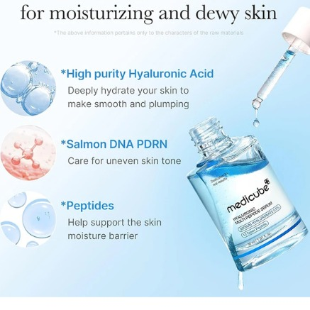 سرم آبرسان هیالورونیک اسید و مولتی پپتاید مدی کیوب حجم 30 میل MEDICUBE HYALURONIC MULTIPEPTIDE SERUM 30 ML