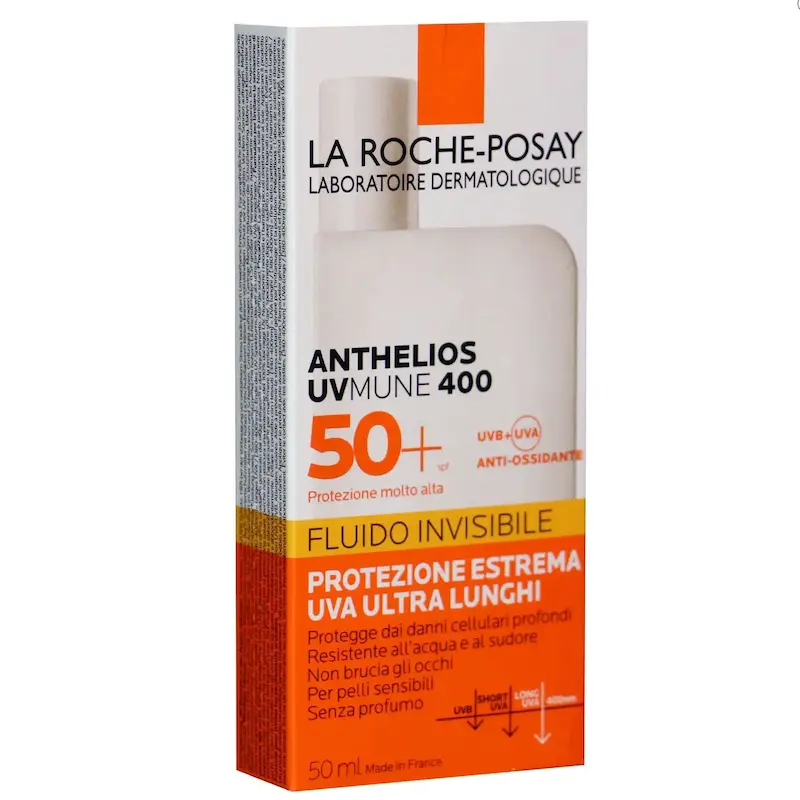 فلوئید ضد آفتاب لاروش پوزای مدل FLUIDE INVISIBLE حجم 50 میل LA ROCHE POSAY ANTHELIOS UVMUNE 400 FLUIDE INVISIBLE SPF50
