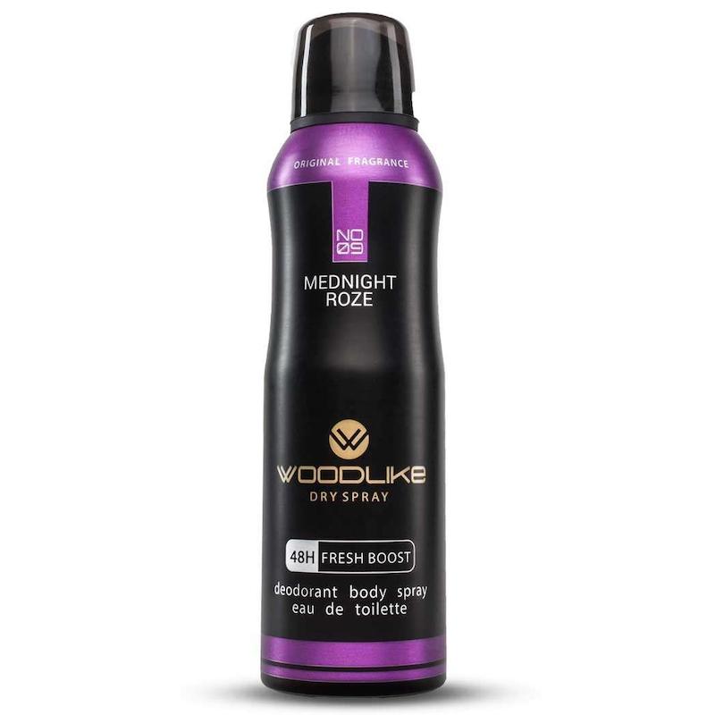 اسپری بدن زنانه وودلایک میدنایت رز حجم 200 میل Woodlike Midnight Rose Body Spray for Women 200 ml