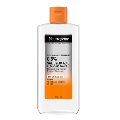 تونر صورت نوتروژینا مناسب جوش های سر سیاه حجم 200 میل NEUTROGENA Blackhead Eliminating Cleansing Toner