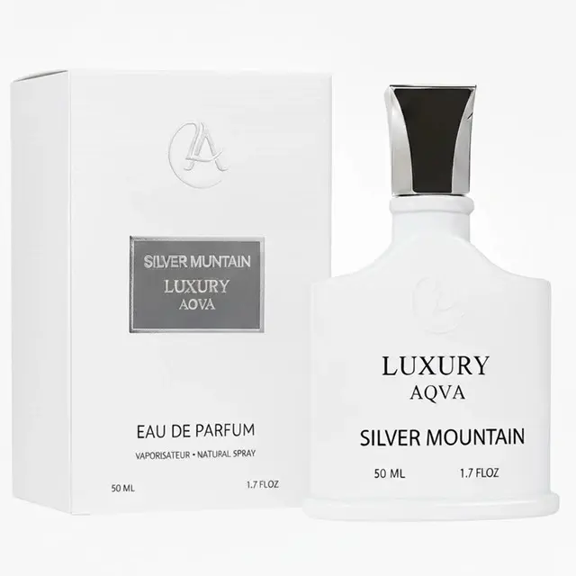 ادکلن مردانه لاکچری آکوا مدل سیلور مونتاین Silver Mountain با رایحه خنک حجم 50 میل