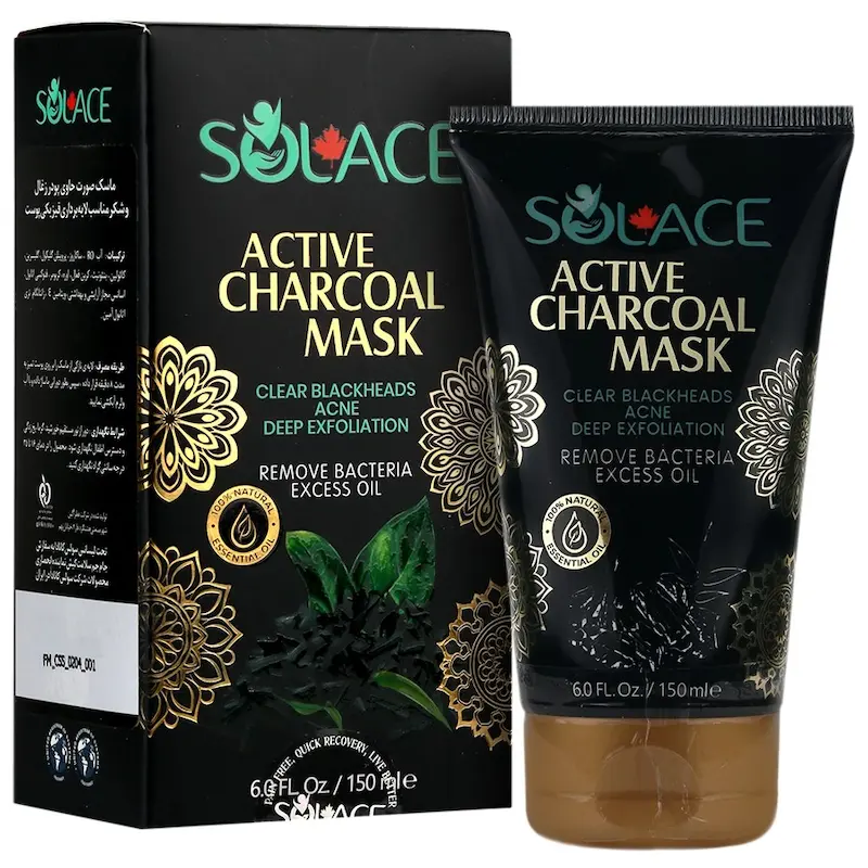 سولس ماسک لایه بردار صورت زغال و شکر  Active Charcoal And Sugar Scrub Mask