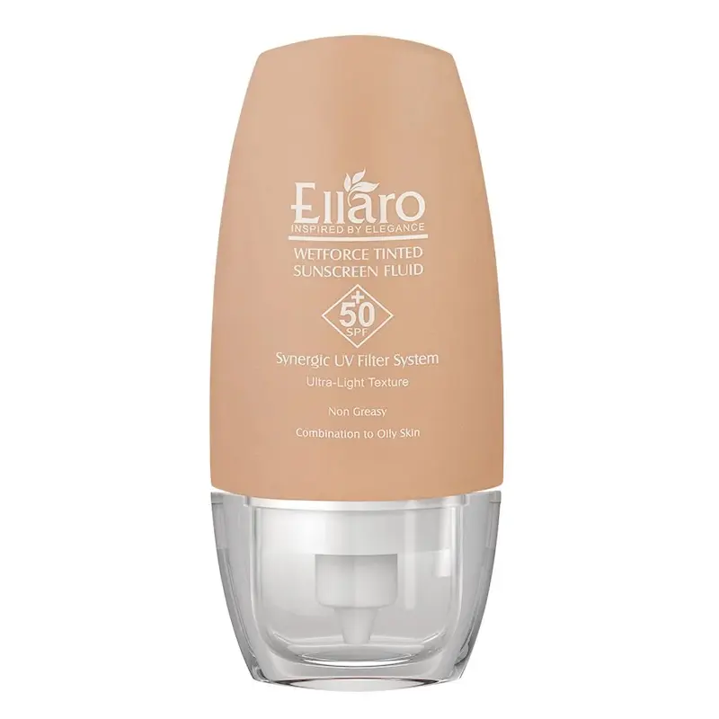 فلوئید ضد آفتاب رنگی صورت الارو SPF 50 مدل WetForce UL ‌محافظت کننده UVA و UVB مناسب برای پوست چرب و مختلط حجم 50 میلی‌لیتر