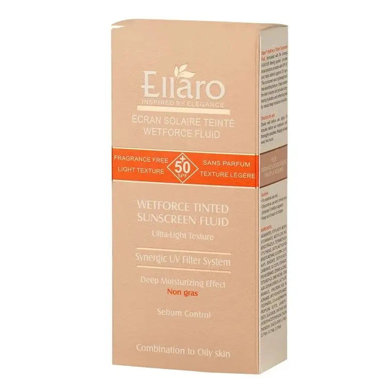 فلوئید ضد آفتاب رنگی صورت الارو SPF 50 مدل WetForce UL ‌محافظت کننده UVA و UVB مناسب برای پوست چرب و مختلط حجم 50 میلی‌لیتر