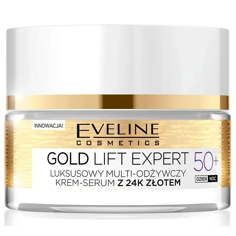 کرم لیفت کننده و مغذی 50+ اولاین EVELINE GOLD LIFE EXPERT 50+ LUXURIOUS FIRMING CREAM