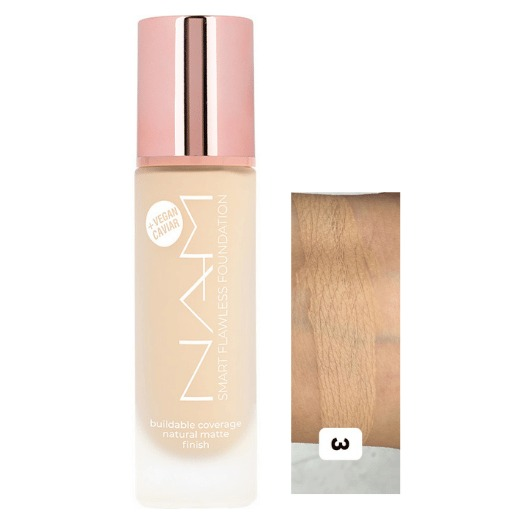 کرم پودر نام مناسب پوست چرب در 4 رنگ (Nam Smart Flawless Foundation)