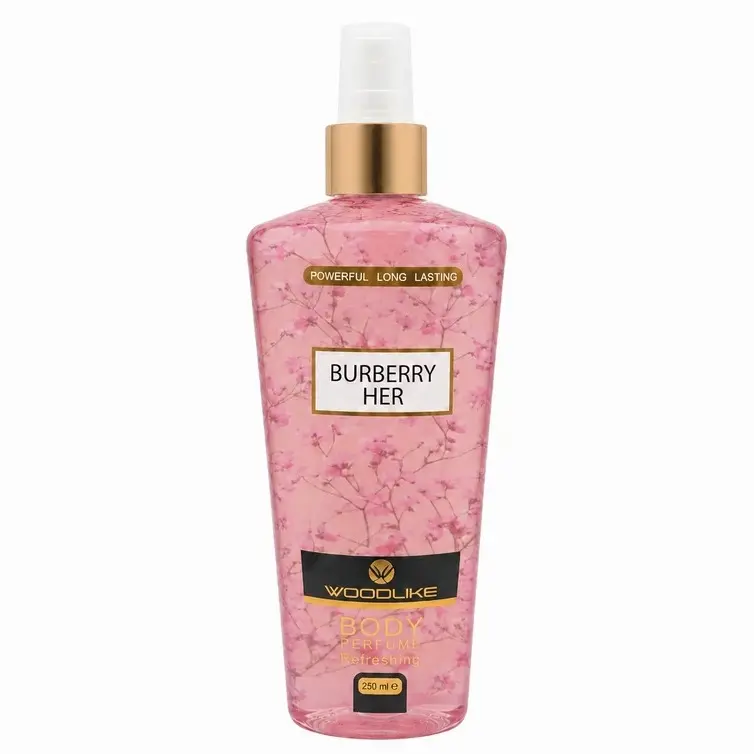 بادی اسپلش زنانه وودلایک مدل باربری هر Burberry Her حجم 250 میلی‌لیتر