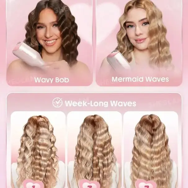 دستگاه فر ساحلی صورتی شیگلم سایز 25 میل | Cupid's Charm Beach Babe Hair Waver