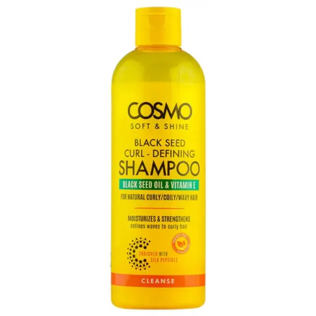 شامپو سیاه دانه موی فر 480 میل کازمو Soft&Shine