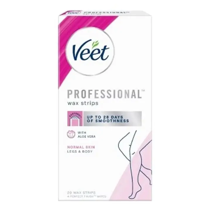 نوار وکس موبر ویت Veet پوست نرمال رایحه شی باتر و آکای بری 20 عددی Veet Full Body Waxing Kit - Normal Skin