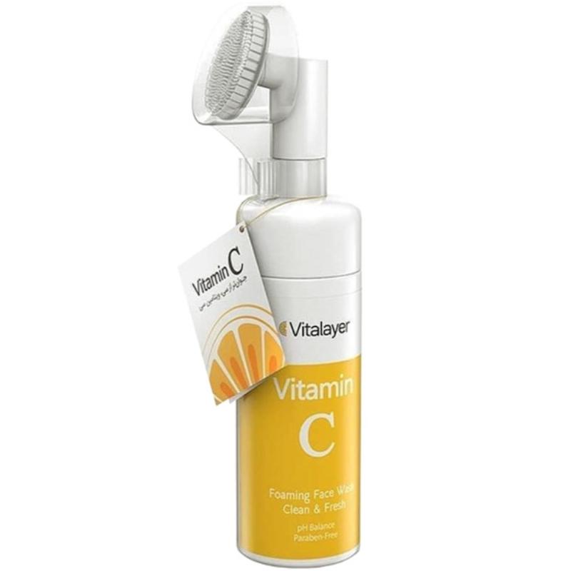 فوم شستشو صورت ویتالیر مدل Vitamin C مناسب انواع پوست حجم 150 میل