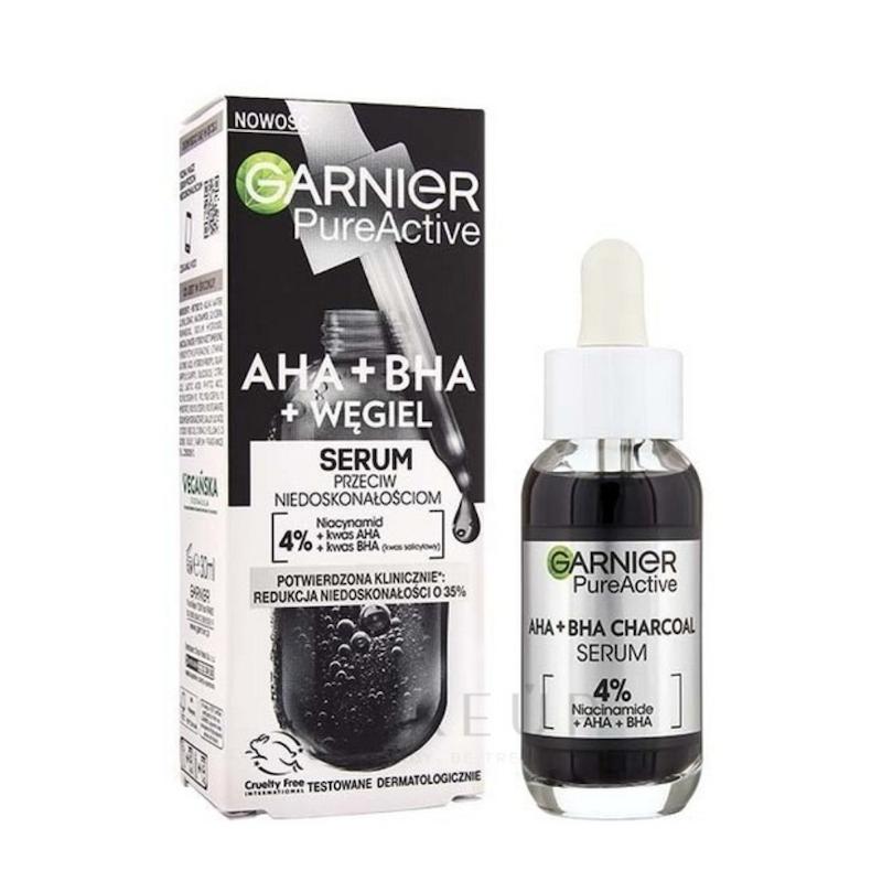 سرم ذغال گارنیر حاوی نیاسینامید و سالیسیلیک اسیدو پیلینگ۳۰میل