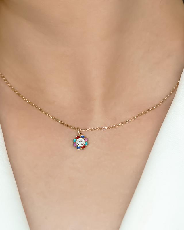 آویز میناکاری طرح گل 